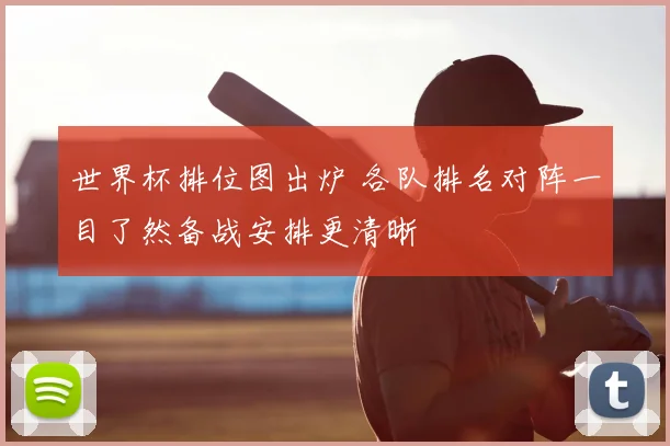 世界杯排位图出炉 各队排名对阵一目了然备战安排更清晰
