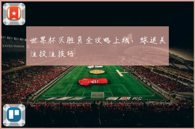 世界杯买胜负全攻略上线,球迷关注投注技巧